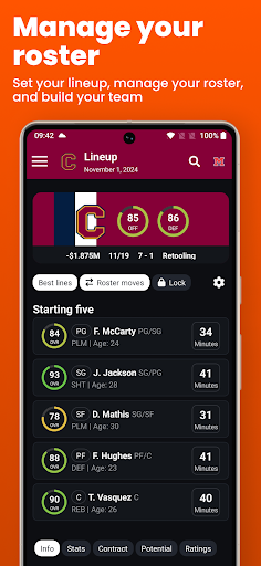 Basketball Legacy Manager 26 - Tangkapan Layar 1