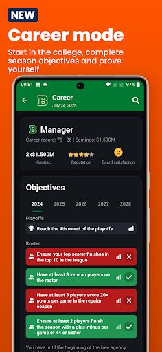 Basketball Legacy Manager 26 - Tangkapan Layar 8