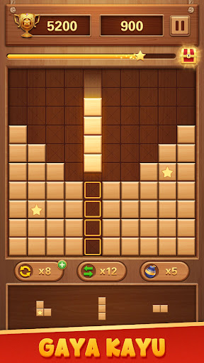 Block Puzzle Wood Blast - Tangkapan Layar 1