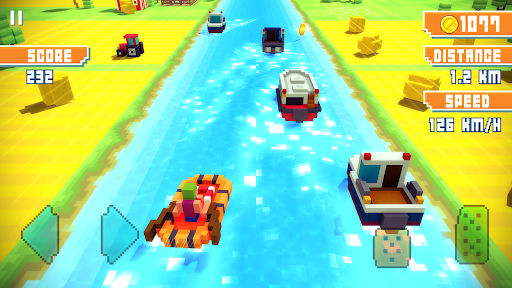 Blocky Highway: Traffic Racing - Tangkapan Layar 2