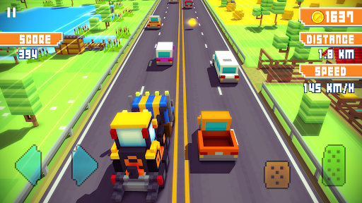 Blocky Highway: Traffic Racing - Tangkapan Layar 4