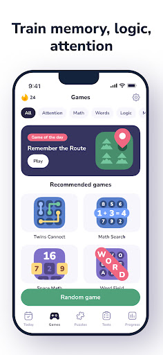 BrainSpot: Brain Training Game - Tangkapan Layar 4
