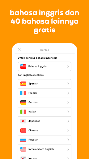 Duolingo - Bahasa & Catur - Tangkapan Layar 1