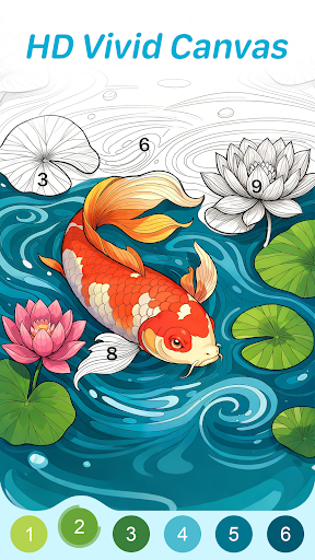 Easy Color: Color by Number - Tangkapan Layar 1