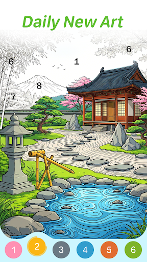 Easy Color: Color by Number - Tangkapan Layar 2