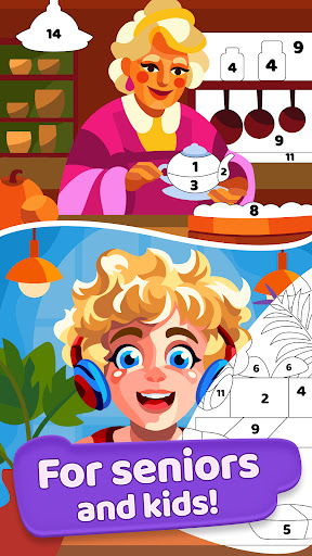 Gallery: Color by number game - Tangkapan Layar 1