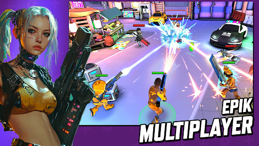Gridpunk Battle Royale 3v3 PvP - Tangkapan Layar 1