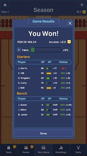 Hoop League Tactics - Tangkapan Layar 7