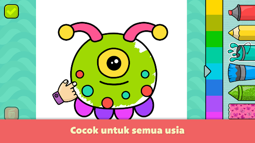 Mewarnai Anak: game menggambar - Tangkapan Layar 1