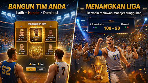 Online Basketball Manager - Tangkapan Layar 1