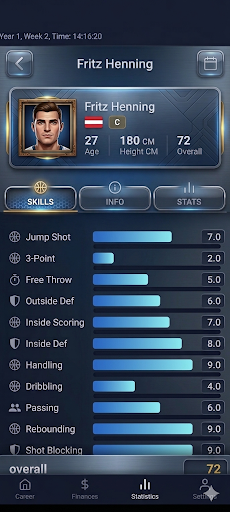 Online Basketball Manager - Tangkapan Layar 4